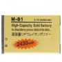 2430mAh M-S1 Vysoká kapacita Golden Edition Business baterie pro BlackBerry 9000/9700 / 8980