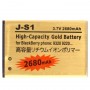 2680mAh J-S1 High Capacity Gold Business ersätter batteri för Blackberry 9220/9310/9320