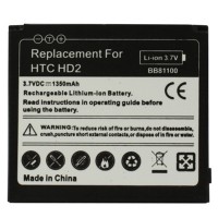 手机电池对于HTC Touch HD2 / T8585 / T8588（黑色）
