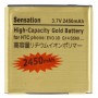 2450mAh haute capacité d'or Batterie pour HTC EVO 3D / Sensation XL / G14 / X515m / G17 Sensation XE Z715e / G18