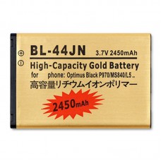 BL-44JN 2450mAh haute capacité d'or de la batterie pour LG MS840 affaires / P970 / L5 