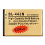 BL-44JN 2450mAh მაღალი სიმძლავრის Gold Business Battery for LG MS840 / P970 / L5