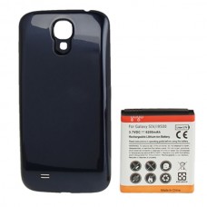 6200mAh sostituzione batteria del telefono mobile & copertura posteriore Porta per Galaxy S IV / i9500 (blu scuro) 