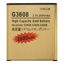 2680mAh High Capacity Gold Li-ion mobiiltelefoni aku Galaxy Core Prime / G3608 / G3606 / G3609 