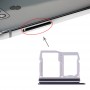 SIM-kort fack + Micro SD-kort fack för LG G6 H870 H871 H872 LS993 VS998 US997 H873 (Svart)