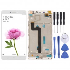 LCD-näyttö ja digitoiva Täysi Asennus Runko Xiaomi Mi Max (valkoinen)