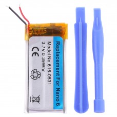3.7V 0.39Whr Rechargeable Replacement Li-polymer Battery for iPod nano 6 