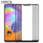 10 PCS Frontscheibe Äußere Glasobjektiv für Samsung Galaxy A31 (schwarz)
