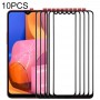 10 PCS מסך קדמי עדשת זכוכית חיצונית עבור A20s גלקסי סמסונג (שחורה)