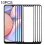 10 PCS delantero de la pantalla externa lente de cristal para Samsung Galaxy A10 (negro)