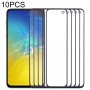 10 PCS Frontscheibe Äußere Glasobjektiv für Samsung Galaxy S10e SM-G970F / DS, SM-G970U, SM-G970W (Schwarz)