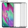 10 PCS Frontscheibe Äußere Glasobjektiv für Samsung Galaxy A40 (schwarz)