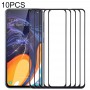 10 PCS delantero de la pantalla externa lente de cristal para Samsung Galaxy A60 (negro)