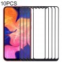 10 PCS Front Screen Outer Glass Lens for Samsung Galaxy A10 (Black)