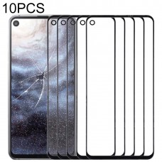 10 PCS Front Screen Outer Glass Lens for Samsung Galaxy A8s (Black)