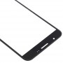 10 PCS delantero de la pantalla externa lente de cristal para Samsung Galaxy J7 V / J727V / J727P (negro)