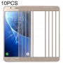 10 PCS Ecran avant Verre extérieure pour Samsung Galaxy J7 (2016), J710F, J710FN, J710M / MN, J7108 (Gold)