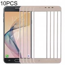 10 PCS anteriore dello schermo esterno obiettivo di vetro per Samsung Galaxy J7 Prime, ON7 (2016), G610F, G610F / DS, G610F / DD, G610M, G610M / DS, G610Y / DS (oro)