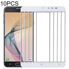 10 PCS Écran avant Verre extérieure pour Samsung Galaxy J7 Prime, On7 (2016), G610F, G610F / DS, G610F / DD, G610M, G610M / DS, G610Y / DS (Blanc)