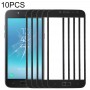 10 PCS delantero de la pantalla externa lente de cristal para Samsung Galaxy Pro J2 (2018), J250F / DS (negro)