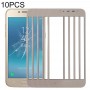 10 PCS Front Screen Outer Glass Lens for Samsung Galaxy J2 Pro (2018), J250F/DS(Gold)