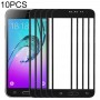 10 PCS Передний экран Outer стекло объектива для Samsung Galaxy J3 (2016) / J320FN / J320F / J320G / J320M / J320A / J320V / J320P (черный)