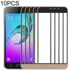 10 PCS Front Screen Outer Glass Lens for Samsung Galaxy J3 (2016) / J320FN / J320F / J320G / J320M / J320A / J320V / J320P(Gold)