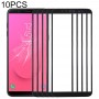10 PCS Front Screen Outer Glass Lens for Samsung Galaxy J8, J810F/DS, J810Y/DS, J810G/DS (Black)