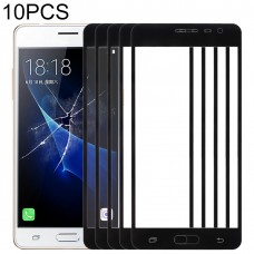 10 PCS Écran avant Verre extérieure pour Samsung Galaxy J3 PRO / J3110 (Noir)