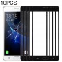 10 PCS Frontscheibe Äußere Glasobjektiv für Samsung Galaxy J3 Pro / J3110 (Schwarz)