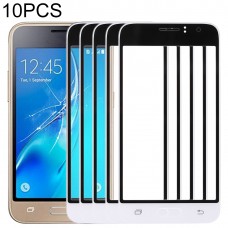 10 PCS Передний экран Outer стекло объектива для Samsung Galaxy J1 (2016) / J120 (белый)