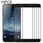 10 PCS Передний экран Outer стекло объектива для Samsung Galaxy C8 / C7100, С7 (2017 г.) / J7 +, C710F / DS (черный)