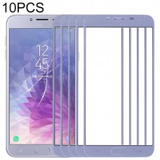 10 PCS Передній екран Outer скло об'єктива для Samsung Galaxy J4 (2018) (синій)