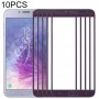 10 PCS delantero de la pantalla externa lente de cristal para Samsung Galaxy J4 (2018) (púrpura)