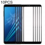 10 PCS delantero de la pantalla externa lente de cristal para Samsung Galaxy A8 + (2018)