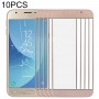 10 PCS Front Screen Outer Glass Lens for Samsung Galaxy J3 (2017) / J330(Gold)