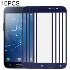 10 PCS Передній екран Outer скло об'єктива для Samsung Galaxy J2 (2016) / J210 (темно-синій) 