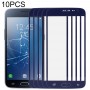 10 ks Přední obrazovka vnější skleněná čočka pro Samsung Galaxy J2 (2016) / J210 (tmavě modrá)