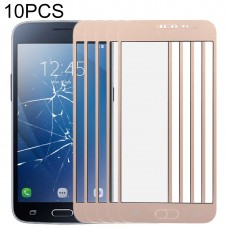 10 PCS Передний экран Outer стекло объектива для Samsung Galaxy J2 (2016) / J210 (Gold) 