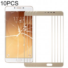 10 PCS Front Screen Outer Glass Lens for Samsung Galaxy C9 Pro / C900(Gold)