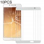 10 PCS Frontscheibe Äußere Glasobjektiv für Samsung Galaxy C9 Pro / C900 (weiß)
