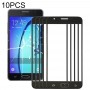 10 PCS Frontscheibe Äußere Glasobjektiv für Samsung Galaxy on5 / G550 (schwarz)