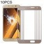 10 PCS מסך קדמי עדשת זכוכית חיצונית עבור A7 גלקסי סמסונג (2017) / A720 (זהב)