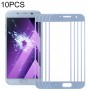 10 PCS Передний экран Outer стекло объектива для Samsung Galaxy A7 (2017) / A720 (синий)
