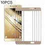 10 PCS de pantalla frontal lente de cristal externa para Samsung Galaxy C5 (Oro)