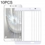 10 PCS מסך קדמי עדשת זכוכית חיצונית עבור סמסונג גלקסי C5 (לבנה)