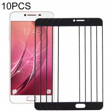 10 PCS Передний экран Outer стекло объектива для Samsung Galaxy C7 (черный)