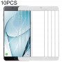 10 PCS Frontscheibe Äußere Glasobjektiv für Samsung Galaxy A9 (2016) / A900 (weiß)