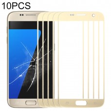 10 PCS Front Screen Outer Glass Lens for Samsung Galaxy S7 / G930(Gold)