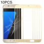 10 PCS Frontscheibe Äußere Glasobjektiv für Samsung Galaxy S7 / G930 (Gold)